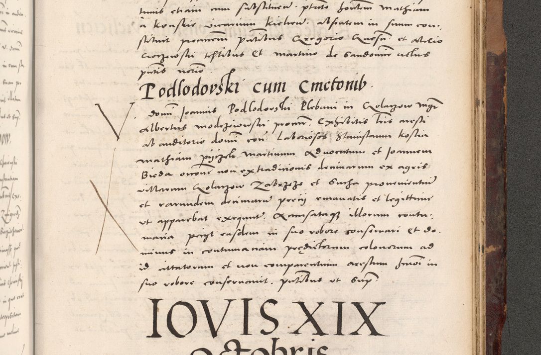 Zdjęcie nr 1107 dla obiektu archiwalnego: Acta actorum causarum, sentenciarum tam diffinitivarum quam interloquutoriarum, decretorum, obligationum, quietationum et constitucionum procuratorum coram reverendo domino Bartholomeo Ganthkowski cancellario Gnesnensi, archidiacono et reverendissimi in Christo patris domini Andree Dei gratia episcopi Cracoviensis vicario in spiritualibus generali Cracoviensi ad annum Domini millesimum quingentesimum quingentesimum secundum, cuius indictio decima, pontificatus Julii pape tercii, annus tercius, foeliciter continuantur.