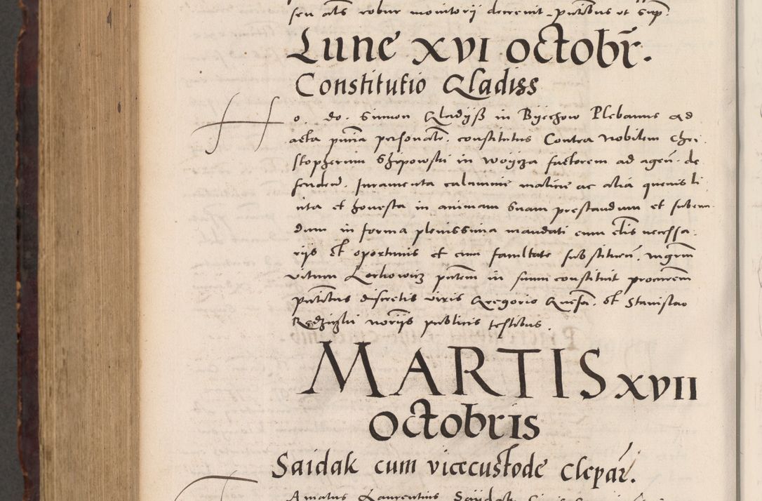 Zdjęcie nr 1102 dla obiektu archiwalnego: Acta actorum causarum, sentenciarum tam diffinitivarum quam interloquutoriarum, decretorum, obligationum, quietationum et constitucionum procuratorum coram reverendo domino Bartholomeo Ganthkowski cancellario Gnesnensi, archidiacono et reverendissimi in Christo patris domini Andree Dei gratia episcopi Cracoviensis vicario in spiritualibus generali Cracoviensi ad annum Domini millesimum quingentesimum quingentesimum secundum, cuius indictio decima, pontificatus Julii pape tercii, annus tercius, foeliciter continuantur.