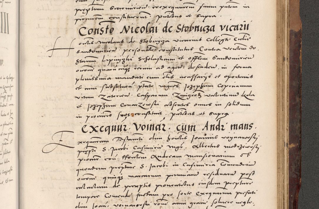 Zdjęcie nr 1067 dla obiektu archiwalnego: Acta actorum causarum, sentenciarum tam diffinitivarum quam interloquutoriarum, decretorum, obligationum, quietationum et constitucionum procuratorum coram reverendo domino Bartholomeo Ganthkowski cancellario Gnesnensi, archidiacono et reverendissimi in Christo patris domini Andree Dei gratia episcopi Cracoviensis vicario in spiritualibus generali Cracoviensi ad annum Domini millesimum quingentesimum quingentesimum secundum, cuius indictio decima, pontificatus Julii pape tercii, annus tercius, foeliciter continuantur.