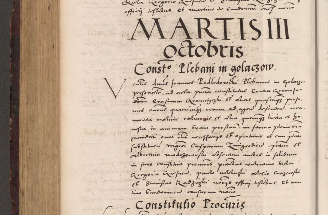 Zdjęcie nr 1066 dla obiektu archiwalnego: Acta actorum causarum, sentenciarum tam diffinitivarum quam interloquutoriarum, decretorum, obligationum, quietationum et constitucionum procuratorum coram reverendo domino Bartholomeo Ganthkowski cancellario Gnesnensi, archidiacono et reverendissimi in Christo patris domini Andree Dei gratia episcopi Cracoviensis vicario in spiritualibus generali Cracoviensi ad annum Domini millesimum quingentesimum quingentesimum secundum, cuius indictio decima, pontificatus Julii pape tercii, annus tercius, foeliciter continuantur.