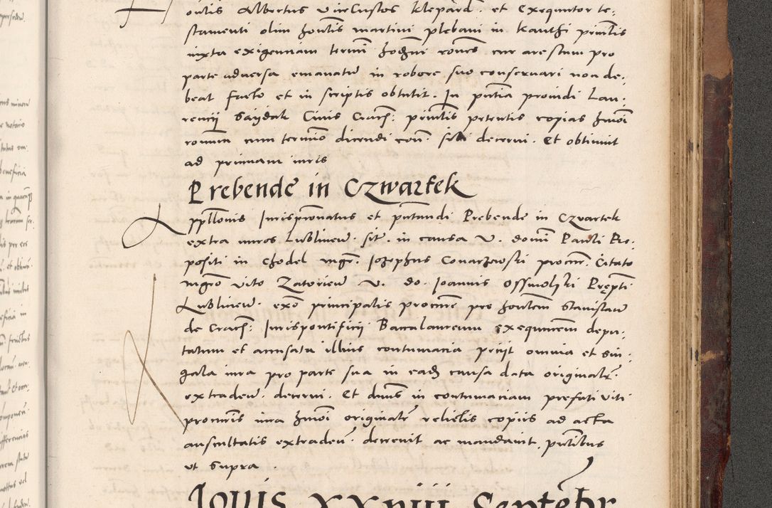 Zdjęcie nr 1063 dla obiektu archiwalnego: Acta actorum causarum, sentenciarum tam diffinitivarum quam interloquutoriarum, decretorum, obligationum, quietationum et constitucionum procuratorum coram reverendo domino Bartholomeo Ganthkowski cancellario Gnesnensi, archidiacono et reverendissimi in Christo patris domini Andree Dei gratia episcopi Cracoviensis vicario in spiritualibus generali Cracoviensi ad annum Domini millesimum quingentesimum quingentesimum secundum, cuius indictio decima, pontificatus Julii pape tercii, annus tercius, foeliciter continuantur.