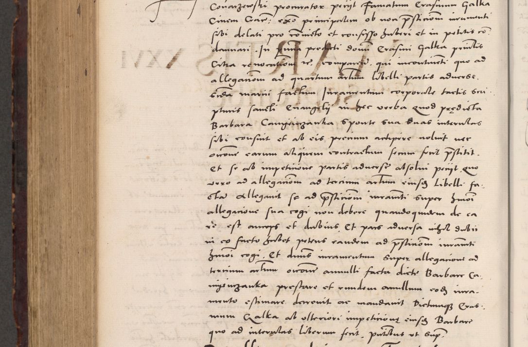 Zdjęcie nr 1060 dla obiektu archiwalnego: Acta actorum causarum, sentenciarum tam diffinitivarum quam interloquutoriarum, decretorum, obligationum, quietationum et constitucionum procuratorum coram reverendo domino Bartholomeo Ganthkowski cancellario Gnesnensi, archidiacono et reverendissimi in Christo patris domini Andree Dei gratia episcopi Cracoviensis vicario in spiritualibus generali Cracoviensi ad annum Domini millesimum quingentesimum quingentesimum secundum, cuius indictio decima, pontificatus Julii pape tercii, annus tercius, foeliciter continuantur.
