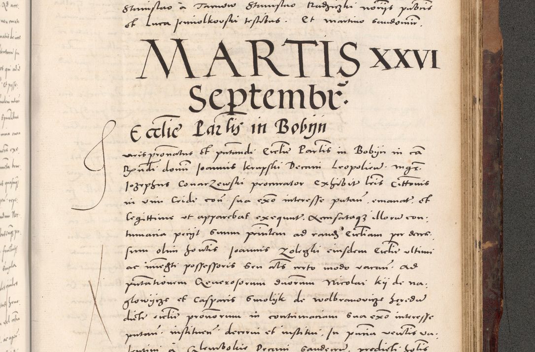 Zdjęcie nr 1059 dla obiektu archiwalnego: Acta actorum causarum, sentenciarum tam diffinitivarum quam interloquutoriarum, decretorum, obligationum, quietationum et constitucionum procuratorum coram reverendo domino Bartholomeo Ganthkowski cancellario Gnesnensi, archidiacono et reverendissimi in Christo patris domini Andree Dei gratia episcopi Cracoviensis vicario in spiritualibus generali Cracoviensi ad annum Domini millesimum quingentesimum quingentesimum secundum, cuius indictio decima, pontificatus Julii pape tercii, annus tercius, foeliciter continuantur.