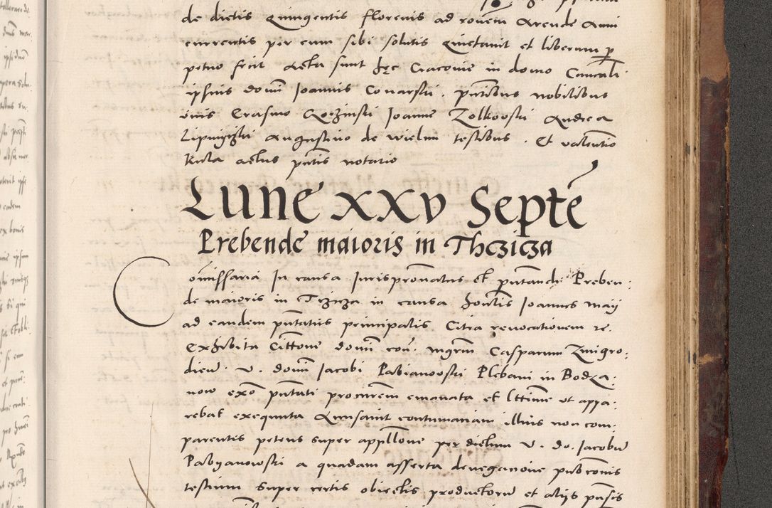Zdjęcie nr 1055 dla obiektu archiwalnego: Acta actorum causarum, sentenciarum tam diffinitivarum quam interloquutoriarum, decretorum, obligationum, quietationum et constitucionum procuratorum coram reverendo domino Bartholomeo Ganthkowski cancellario Gnesnensi, archidiacono et reverendissimi in Christo patris domini Andree Dei gratia episcopi Cracoviensis vicario in spiritualibus generali Cracoviensi ad annum Domini millesimum quingentesimum quingentesimum secundum, cuius indictio decima, pontificatus Julii pape tercii, annus tercius, foeliciter continuantur.
