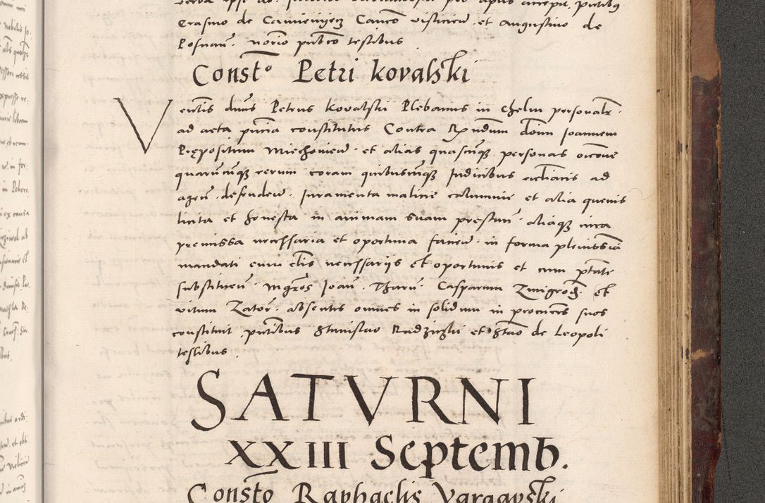Zdjęcie nr 1045 dla obiektu archiwalnego: Acta actorum causarum, sentenciarum tam diffinitivarum quam interloquutoriarum, decretorum, obligationum, quietationum et constitucionum procuratorum coram reverendo domino Bartholomeo Ganthkowski cancellario Gnesnensi, archidiacono et reverendissimi in Christo patris domini Andree Dei gratia episcopi Cracoviensis vicario in spiritualibus generali Cracoviensi ad annum Domini millesimum quingentesimum quingentesimum secundum, cuius indictio decima, pontificatus Julii pape tercii, annus tercius, foeliciter continuantur.