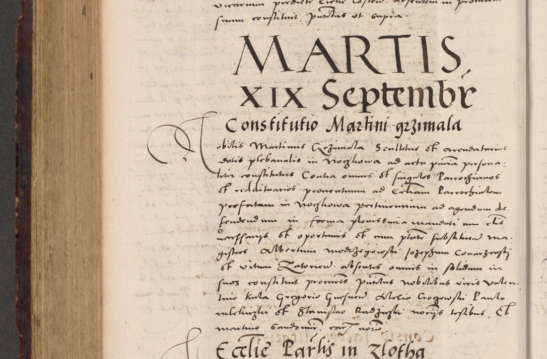 Zdjęcie nr 1036 dla obiektu archiwalnego: Acta actorum causarum, sentenciarum tam diffinitivarum quam interloquutoriarum, decretorum, obligationum, quietationum et constitucionum procuratorum coram reverendo domino Bartholomeo Ganthkowski cancellario Gnesnensi, archidiacono et reverendissimi in Christo patris domini Andree Dei gratia episcopi Cracoviensis vicario in spiritualibus generali Cracoviensi ad annum Domini millesimum quingentesimum quingentesimum secundum, cuius indictio decima, pontificatus Julii pape tercii, annus tercius, foeliciter continuantur.