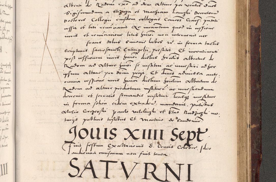 Zdjęcie nr 1027 dla obiektu archiwalnego: Acta actorum causarum, sentenciarum tam diffinitivarum quam interloquutoriarum, decretorum, obligationum, quietationum et constitucionum procuratorum coram reverendo domino Bartholomeo Ganthkowski cancellario Gnesnensi, archidiacono et reverendissimi in Christo patris domini Andree Dei gratia episcopi Cracoviensis vicario in spiritualibus generali Cracoviensi ad annum Domini millesimum quingentesimum quingentesimum secundum, cuius indictio decima, pontificatus Julii pape tercii, annus tercius, foeliciter continuantur.
