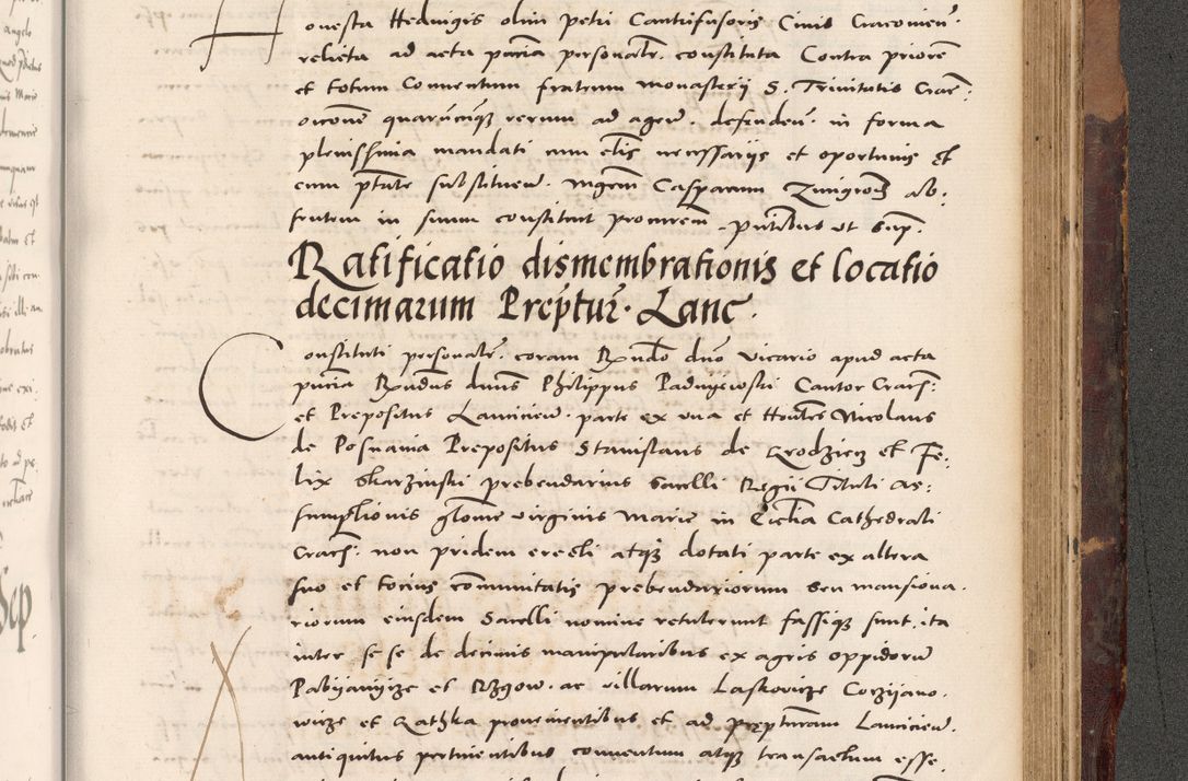 Zdjęcie nr 1005 dla obiektu archiwalnego: Acta actorum causarum, sentenciarum tam diffinitivarum quam interloquutoriarum, decretorum, obligationum, quietationum et constitucionum procuratorum coram reverendo domino Bartholomeo Ganthkowski cancellario Gnesnensi, archidiacono et reverendissimi in Christo patris domini Andree Dei gratia episcopi Cracoviensis vicario in spiritualibus generali Cracoviensi ad annum Domini millesimum quingentesimum quingentesimum secundum, cuius indictio decima, pontificatus Julii pape tercii, annus tercius, foeliciter continuantur.