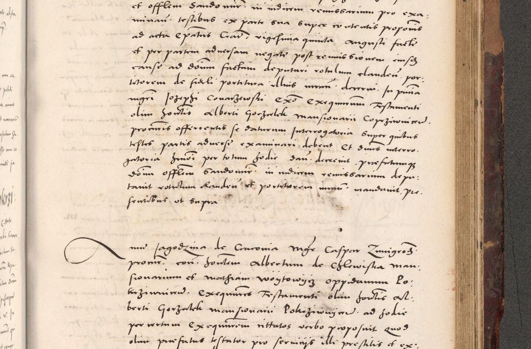 Zdjęcie nr 995 dla obiektu archiwalnego: Acta actorum causarum, sentenciarum tam diffinitivarum quam interloquutoriarum, decretorum, obligationum, quietationum et constitucionum procuratorum coram reverendo domino Bartholomeo Ganthkowski cancellario Gnesnensi, archidiacono et reverendissimi in Christo patris domini Andree Dei gratia episcopi Cracoviensis vicario in spiritualibus generali Cracoviensi ad annum Domini millesimum quingentesimum quingentesimum secundum, cuius indictio decima, pontificatus Julii pape tercii, annus tercius, foeliciter continuantur.