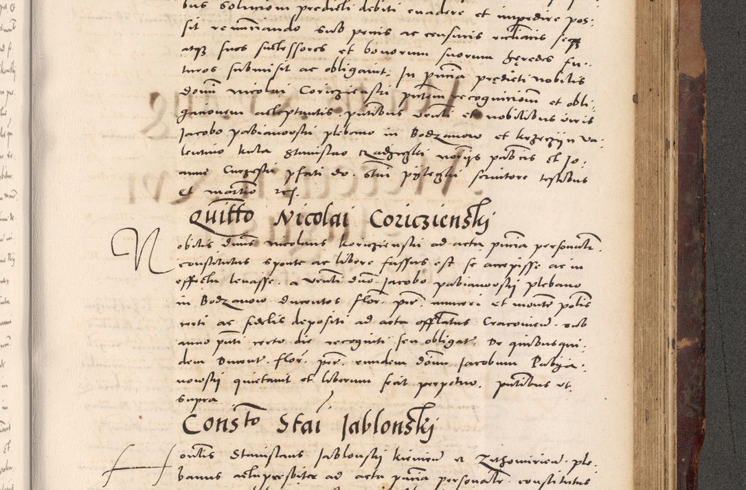 Zdjęcie nr 965 dla obiektu archiwalnego: Acta actorum causarum, sentenciarum tam diffinitivarum quam interloquutoriarum, decretorum, obligationum, quietationum et constitucionum procuratorum coram reverendo domino Bartholomeo Ganthkowski cancellario Gnesnensi, archidiacono et reverendissimi in Christo patris domini Andree Dei gratia episcopi Cracoviensis vicario in spiritualibus generali Cracoviensi ad annum Domini millesimum quingentesimum quingentesimum secundum, cuius indictio decima, pontificatus Julii pape tercii, annus tercius, foeliciter continuantur.