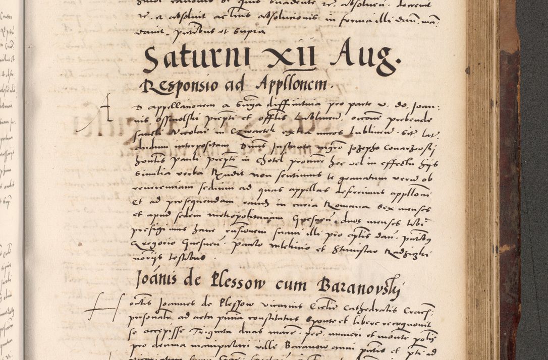 Zdjęcie nr 961 dla obiektu archiwalnego: Acta actorum causarum, sentenciarum tam diffinitivarum quam interloquutoriarum, decretorum, obligationum, quietationum et constitucionum procuratorum coram reverendo domino Bartholomeo Ganthkowski cancellario Gnesnensi, archidiacono et reverendissimi in Christo patris domini Andree Dei gratia episcopi Cracoviensis vicario in spiritualibus generali Cracoviensi ad annum Domini millesimum quingentesimum quingentesimum secundum, cuius indictio decima, pontificatus Julii pape tercii, annus tercius, foeliciter continuantur.