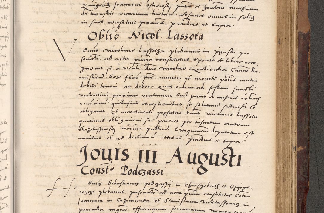 Zdjęcie nr 943 dla obiektu archiwalnego: Acta actorum causarum, sentenciarum tam diffinitivarum quam interloquutoriarum, decretorum, obligationum, quietationum et constitucionum procuratorum coram reverendo domino Bartholomeo Ganthkowski cancellario Gnesnensi, archidiacono et reverendissimi in Christo patris domini Andree Dei gratia episcopi Cracoviensis vicario in spiritualibus generali Cracoviensi ad annum Domini millesimum quingentesimum quingentesimum secundum, cuius indictio decima, pontificatus Julii pape tercii, annus tercius, foeliciter continuantur.