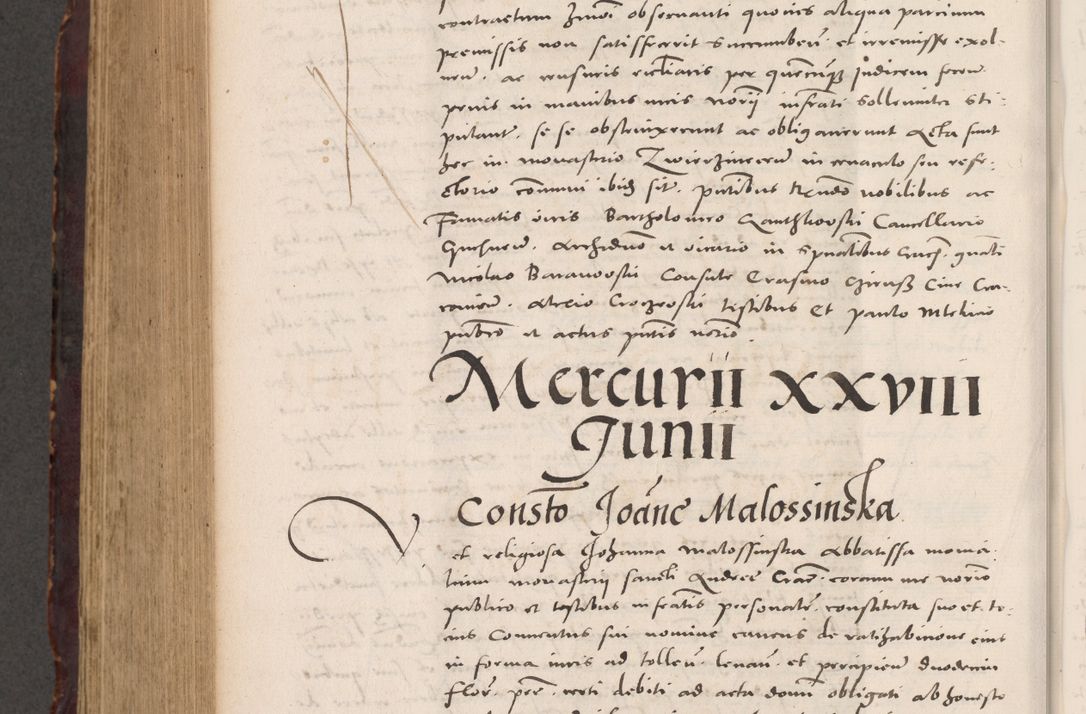 Zdjęcie nr 880 dla obiektu archiwalnego: Acta actorum causarum, sentenciarum tam diffinitivarum quam interloquutoriarum, decretorum, obligationum, quietationum et constitucionum procuratorum coram reverendo domino Bartholomeo Ganthkowski cancellario Gnesnensi, archidiacono et reverendissimi in Christo patris domini Andree Dei gratia episcopi Cracoviensis vicario in spiritualibus generali Cracoviensi ad annum Domini millesimum quingentesimum quingentesimum secundum, cuius indictio decima, pontificatus Julii pape tercii, annus tercius, foeliciter continuantur.