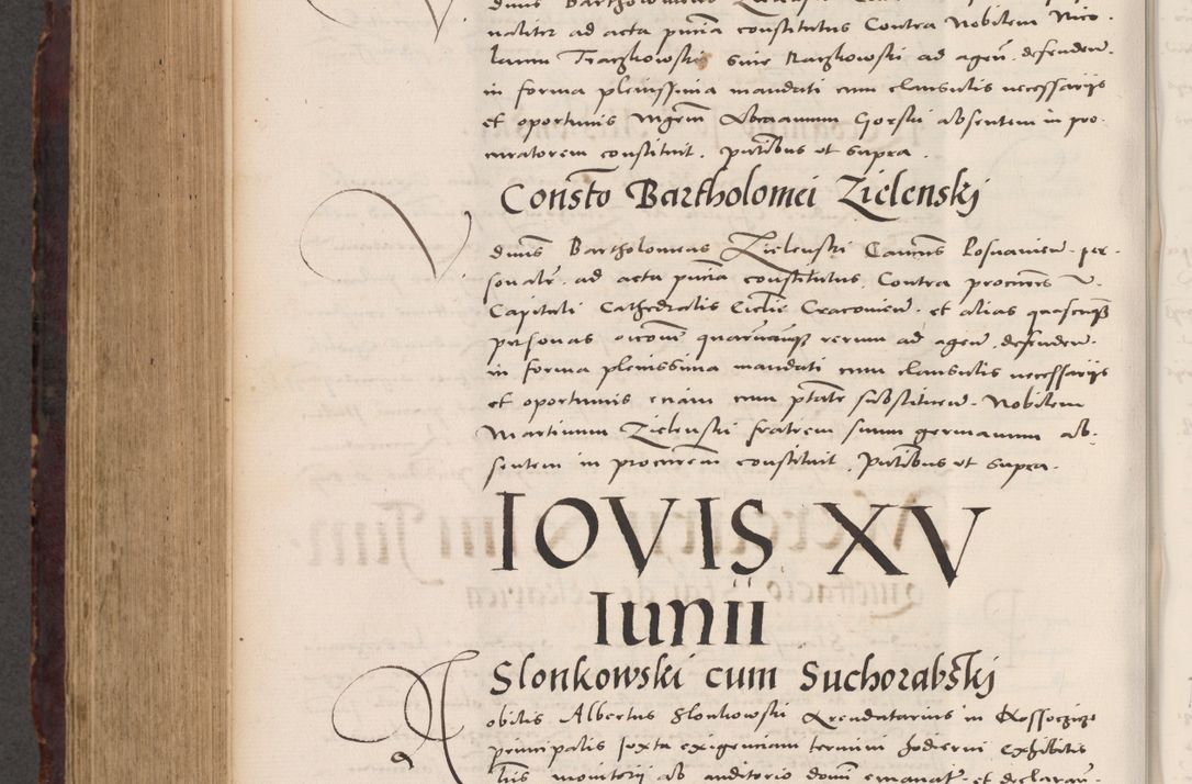 Zdjęcie nr 850 dla obiektu archiwalnego: Acta actorum causarum, sentenciarum tam diffinitivarum quam interloquutoriarum, decretorum, obligationum, quietationum et constitucionum procuratorum coram reverendo domino Bartholomeo Ganthkowski cancellario Gnesnensi, archidiacono et reverendissimi in Christo patris domini Andree Dei gratia episcopi Cracoviensis vicario in spiritualibus generali Cracoviensi ad annum Domini millesimum quingentesimum quingentesimum secundum, cuius indictio decima, pontificatus Julii pape tercii, annus tercius, foeliciter continuantur.