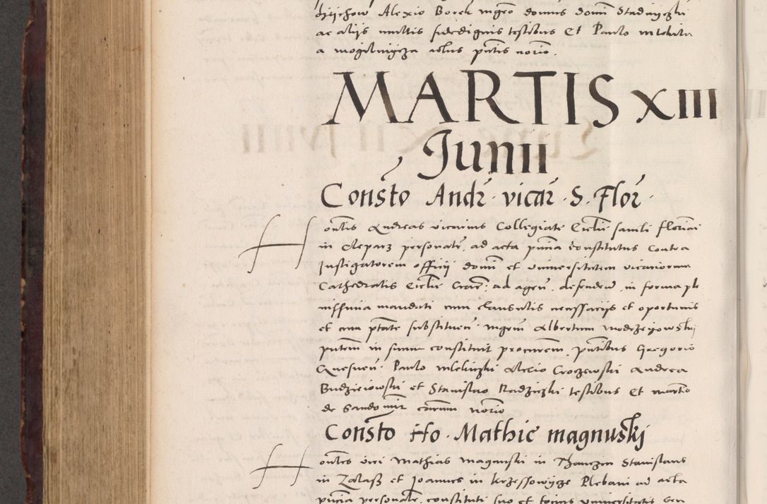 Zdjęcie nr 842 dla obiektu archiwalnego: Acta actorum causarum, sentenciarum tam diffinitivarum quam interloquutoriarum, decretorum, obligationum, quietationum et constitucionum procuratorum coram reverendo domino Bartholomeo Ganthkowski cancellario Gnesnensi, archidiacono et reverendissimi in Christo patris domini Andree Dei gratia episcopi Cracoviensis vicario in spiritualibus generali Cracoviensi ad annum Domini millesimum quingentesimum quingentesimum secundum, cuius indictio decima, pontificatus Julii pape tercii, annus tercius, foeliciter continuantur.