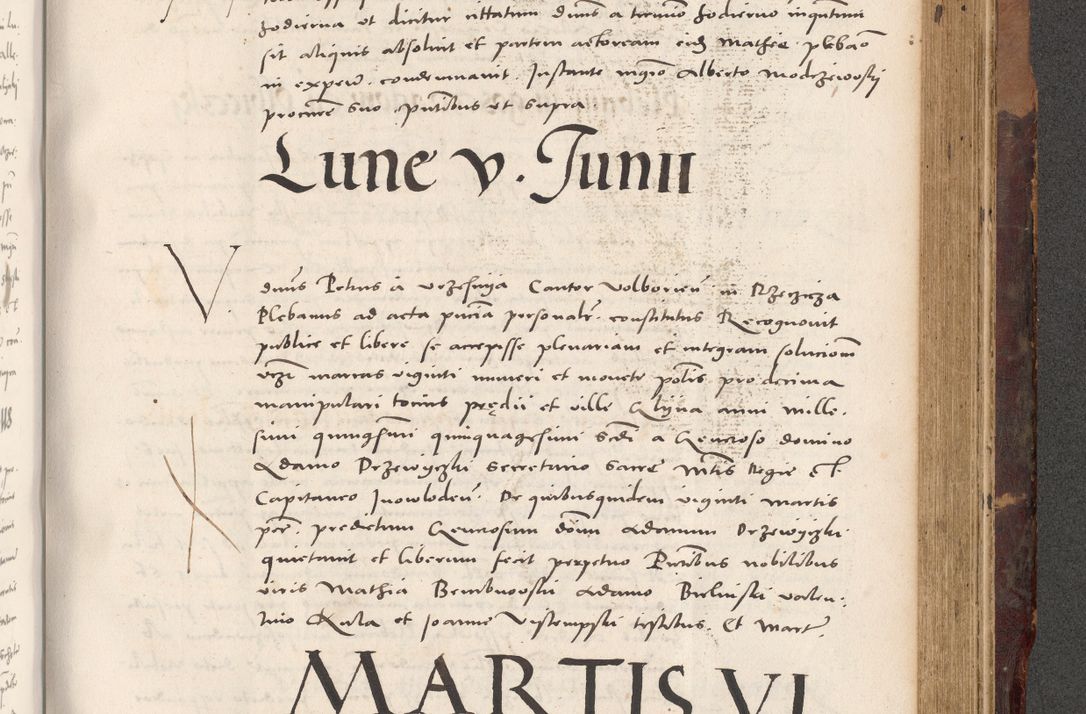 Zdjęcie nr 833 dla obiektu archiwalnego: Acta actorum causarum, sentenciarum tam diffinitivarum quam interloquutoriarum, decretorum, obligationum, quietationum et constitucionum procuratorum coram reverendo domino Bartholomeo Ganthkowski cancellario Gnesnensi, archidiacono et reverendissimi in Christo patris domini Andree Dei gratia episcopi Cracoviensis vicario in spiritualibus generali Cracoviensi ad annum Domini millesimum quingentesimum quingentesimum secundum, cuius indictio decima, pontificatus Julii pape tercii, annus tercius, foeliciter continuantur.
