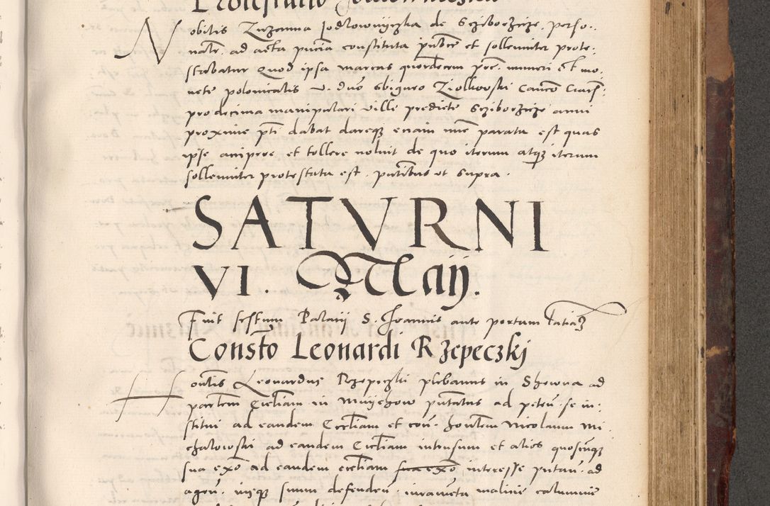 Zdjęcie nr 765 dla obiektu archiwalnego: Acta actorum causarum, sentenciarum tam diffinitivarum quam interloquutoriarum, decretorum, obligationum, quietationum et constitucionum procuratorum coram reverendo domino Bartholomeo Ganthkowski cancellario Gnesnensi, archidiacono et reverendissimi in Christo patris domini Andree Dei gratia episcopi Cracoviensis vicario in spiritualibus generali Cracoviensi ad annum Domini millesimum quingentesimum quingentesimum secundum, cuius indictio decima, pontificatus Julii pape tercii, annus tercius, foeliciter continuantur.