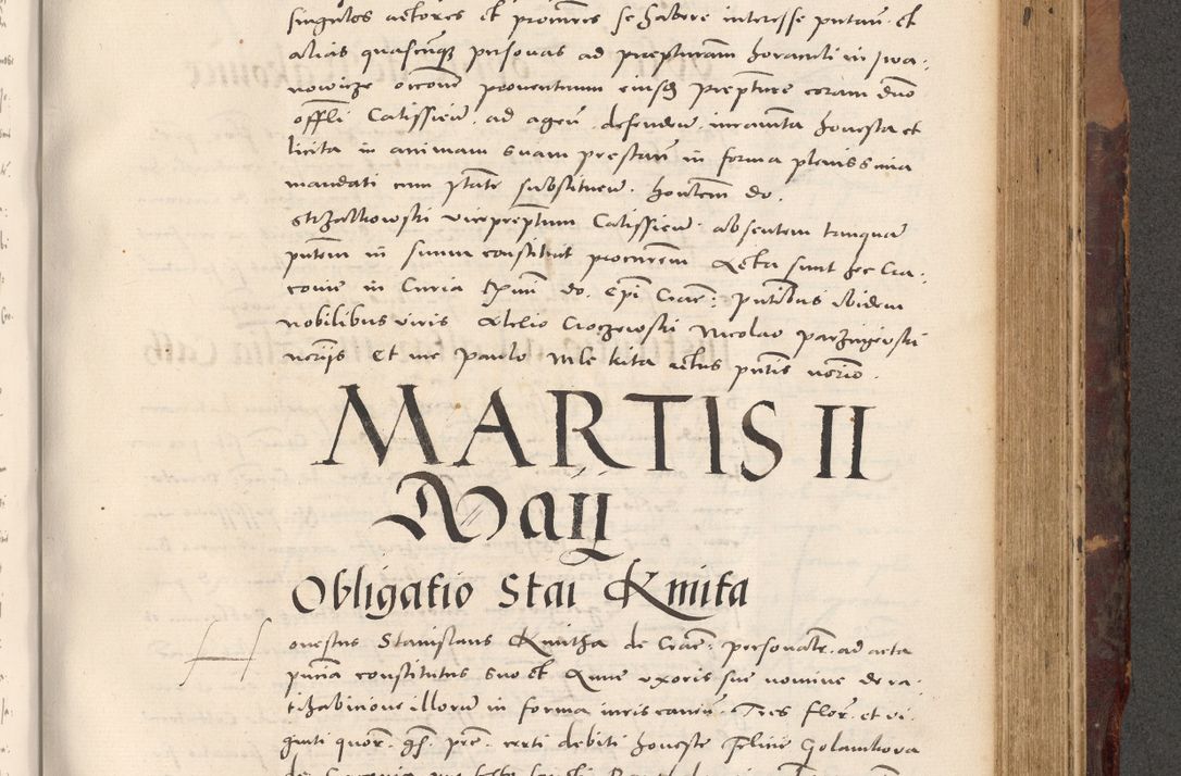 Zdjęcie nr 761 dla obiektu archiwalnego: Acta actorum causarum, sentenciarum tam diffinitivarum quam interloquutoriarum, decretorum, obligationum, quietationum et constitucionum procuratorum coram reverendo domino Bartholomeo Ganthkowski cancellario Gnesnensi, archidiacono et reverendissimi in Christo patris domini Andree Dei gratia episcopi Cracoviensis vicario in spiritualibus generali Cracoviensi ad annum Domini millesimum quingentesimum quingentesimum secundum, cuius indictio decima, pontificatus Julii pape tercii, annus tercius, foeliciter continuantur.