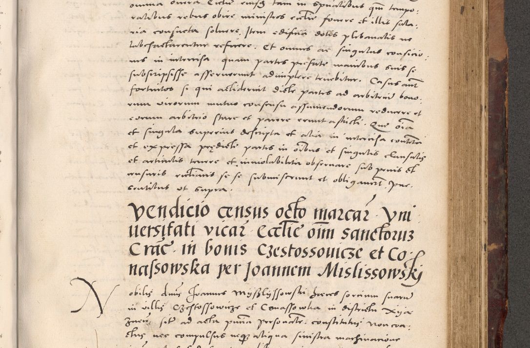 Zdjęcie nr 753 dla obiektu archiwalnego: Acta actorum causarum, sentenciarum tam diffinitivarum quam interloquutoriarum, decretorum, obligationum, quietationum et constitucionum procuratorum coram reverendo domino Bartholomeo Ganthkowski cancellario Gnesnensi, archidiacono et reverendissimi in Christo patris domini Andree Dei gratia episcopi Cracoviensis vicario in spiritualibus generali Cracoviensi ad annum Domini millesimum quingentesimum quingentesimum secundum, cuius indictio decima, pontificatus Julii pape tercii, annus tercius, foeliciter continuantur.