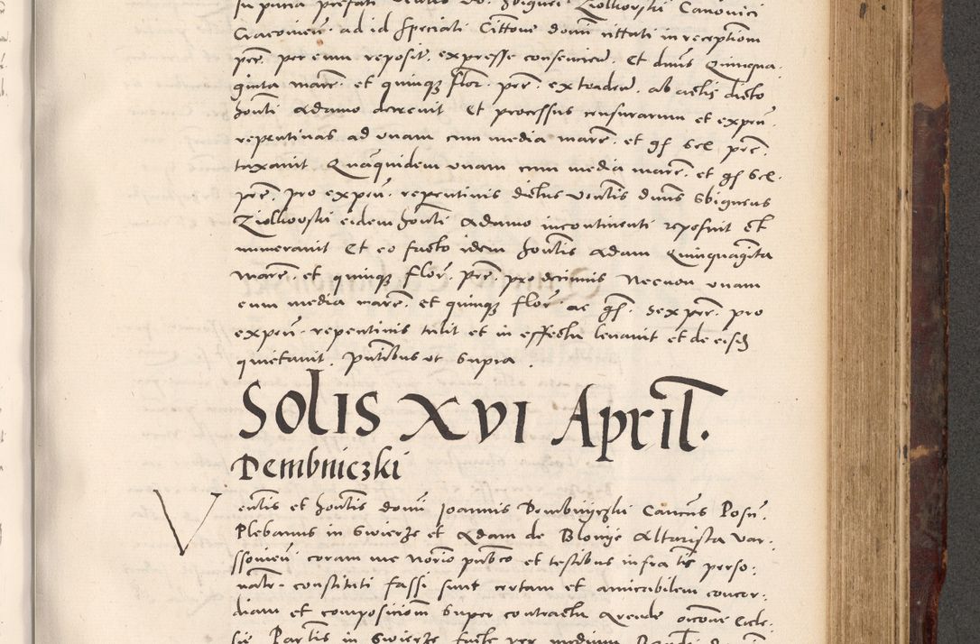 Zdjęcie nr 735 dla obiektu archiwalnego: Acta actorum causarum, sentenciarum tam diffinitivarum quam interloquutoriarum, decretorum, obligationum, quietationum et constitucionum procuratorum coram reverendo domino Bartholomeo Ganthkowski cancellario Gnesnensi, archidiacono et reverendissimi in Christo patris domini Andree Dei gratia episcopi Cracoviensis vicario in spiritualibus generali Cracoviensi ad annum Domini millesimum quingentesimum quingentesimum secundum, cuius indictio decima, pontificatus Julii pape tercii, annus tercius, foeliciter continuantur.
