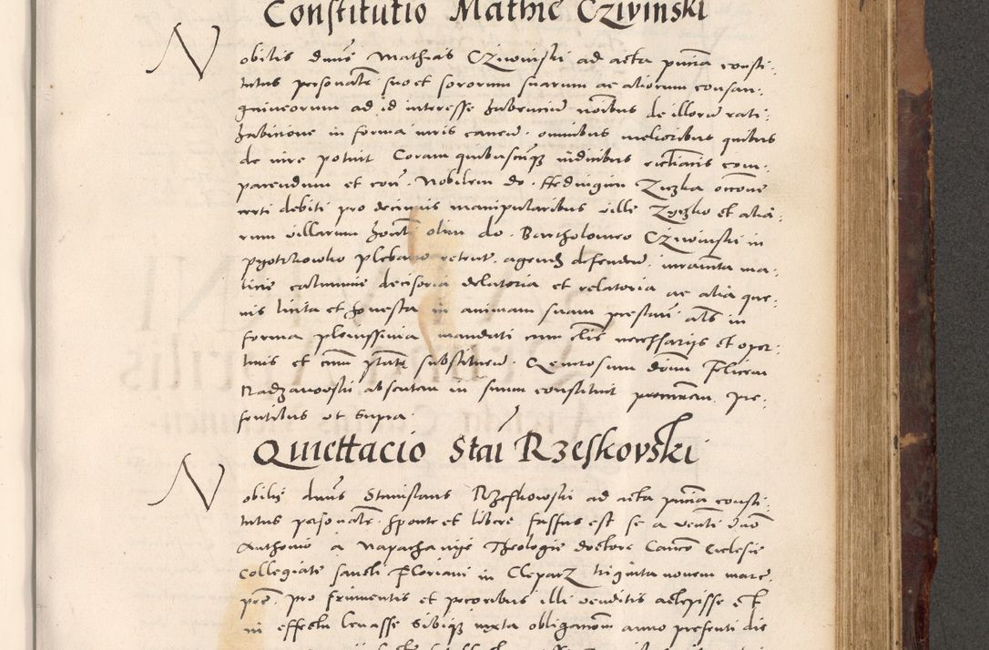 Zdjęcie nr 709 dla obiektu archiwalnego: Acta actorum causarum, sentenciarum tam diffinitivarum quam interloquutoriarum, decretorum, obligationum, quietationum et constitucionum procuratorum coram reverendo domino Bartholomeo Ganthkowski cancellario Gnesnensi, archidiacono et reverendissimi in Christo patris domini Andree Dei gratia episcopi Cracoviensis vicario in spiritualibus generali Cracoviensi ad annum Domini millesimum quingentesimum quingentesimum secundum, cuius indictio decima, pontificatus Julii pape tercii, annus tercius, foeliciter continuantur.