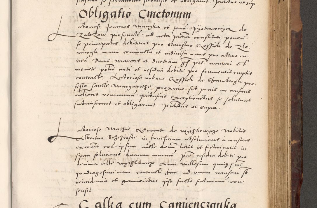 Zdjęcie nr 677 dla obiektu archiwalnego: Acta actorum causarum, sentenciarum tam diffinitivarum quam interloquutoriarum, decretorum, obligationum, quietationum et constitucionum procuratorum coram reverendo domino Bartholomeo Ganthkowski cancellario Gnesnensi, archidiacono et reverendissimi in Christo patris domini Andree Dei gratia episcopi Cracoviensis vicario in spiritualibus generali Cracoviensi ad annum Domini millesimum quingentesimum quingentesimum secundum, cuius indictio decima, pontificatus Julii pape tercii, annus tercius, foeliciter continuantur.