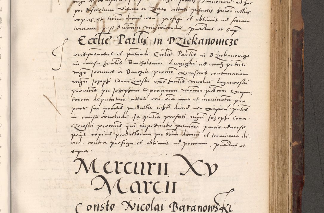Zdjęcie nr 653 dla obiektu archiwalnego: Acta actorum causarum, sentenciarum tam diffinitivarum quam interloquutoriarum, decretorum, obligationum, quietationum et constitucionum procuratorum coram reverendo domino Bartholomeo Ganthkowski cancellario Gnesnensi, archidiacono et reverendissimi in Christo patris domini Andree Dei gratia episcopi Cracoviensis vicario in spiritualibus generali Cracoviensi ad annum Domini millesimum quingentesimum quingentesimum secundum, cuius indictio decima, pontificatus Julii pape tercii, annus tercius, foeliciter continuantur.