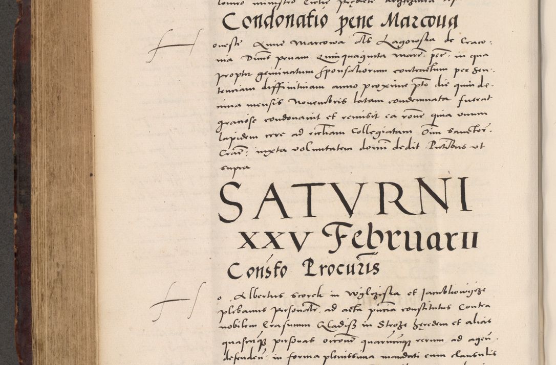 Zdjęcie nr 598 dla obiektu archiwalnego: Acta actorum causarum, sentenciarum tam diffinitivarum quam interloquutoriarum, decretorum, obligationum, quietationum et constitucionum procuratorum coram reverendo domino Bartholomeo Ganthkowski cancellario Gnesnensi, archidiacono et reverendissimi in Christo patris domini Andree Dei gratia episcopi Cracoviensis vicario in spiritualibus generali Cracoviensi ad annum Domini millesimum quingentesimum quingentesimum secundum, cuius indictio decima, pontificatus Julii pape tercii, annus tercius, foeliciter continuantur.