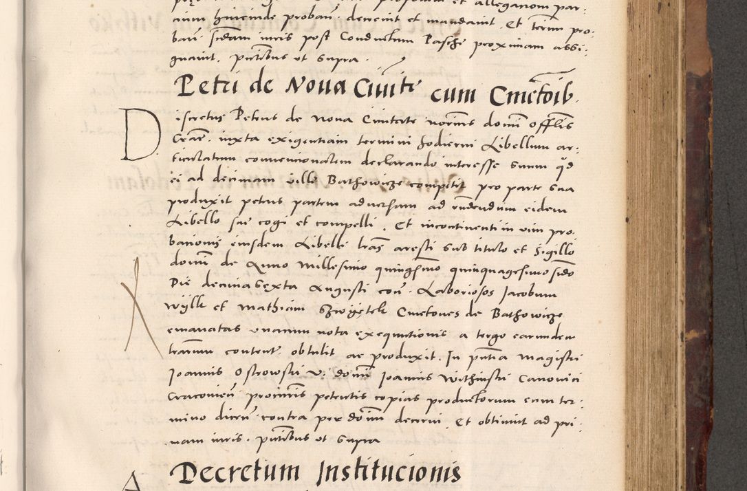 Zdjęcie nr 585 dla obiektu archiwalnego: Acta actorum causarum, sentenciarum tam diffinitivarum quam interloquutoriarum, decretorum, obligationum, quietationum et constitucionum procuratorum coram reverendo domino Bartholomeo Ganthkowski cancellario Gnesnensi, archidiacono et reverendissimi in Christo patris domini Andree Dei gratia episcopi Cracoviensis vicario in spiritualibus generali Cracoviensi ad annum Domini millesimum quingentesimum quingentesimum secundum, cuius indictio decima, pontificatus Julii pape tercii, annus tercius, foeliciter continuantur.