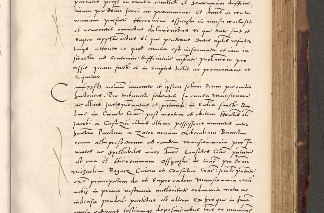 Zdjęcie nr 587 dla obiektu archiwalnego: Acta actorum causarum, sentenciarum tam diffinitivarum quam interloquutoriarum, decretorum, obligationum, quietationum et constitucionum procuratorum coram reverendo domino Bartholomeo Ganthkowski cancellario Gnesnensi, archidiacono et reverendissimi in Christo patris domini Andree Dei gratia episcopi Cracoviensis vicario in spiritualibus generali Cracoviensi ad annum Domini millesimum quingentesimum quingentesimum secundum, cuius indictio decima, pontificatus Julii pape tercii, annus tercius, foeliciter continuantur.