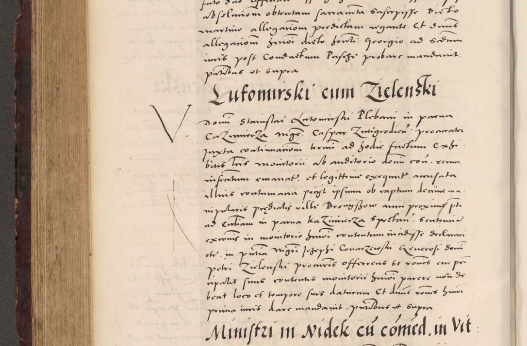 Zdjęcie nr 584 dla obiektu archiwalnego: Acta actorum causarum, sentenciarum tam diffinitivarum quam interloquutoriarum, decretorum, obligationum, quietationum et constitucionum procuratorum coram reverendo domino Bartholomeo Ganthkowski cancellario Gnesnensi, archidiacono et reverendissimi in Christo patris domini Andree Dei gratia episcopi Cracoviensis vicario in spiritualibus generali Cracoviensi ad annum Domini millesimum quingentesimum quingentesimum secundum, cuius indictio decima, pontificatus Julii pape tercii, annus tercius, foeliciter continuantur.