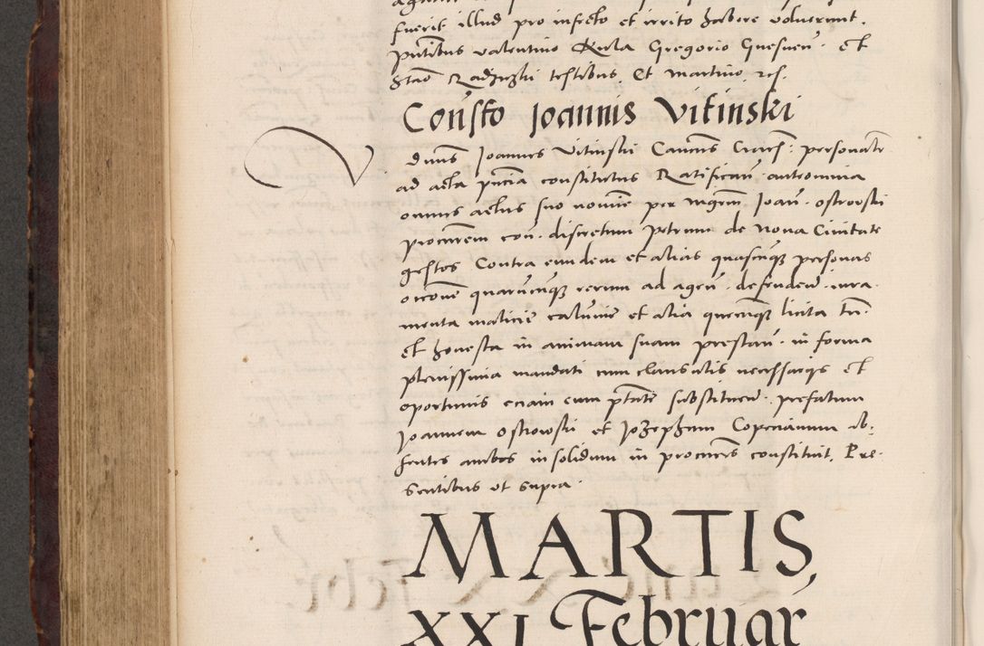 Zdjęcie nr 582 dla obiektu archiwalnego: Acta actorum causarum, sentenciarum tam diffinitivarum quam interloquutoriarum, decretorum, obligationum, quietationum et constitucionum procuratorum coram reverendo domino Bartholomeo Ganthkowski cancellario Gnesnensi, archidiacono et reverendissimi in Christo patris domini Andree Dei gratia episcopi Cracoviensis vicario in spiritualibus generali Cracoviensi ad annum Domini millesimum quingentesimum quingentesimum secundum, cuius indictio decima, pontificatus Julii pape tercii, annus tercius, foeliciter continuantur.