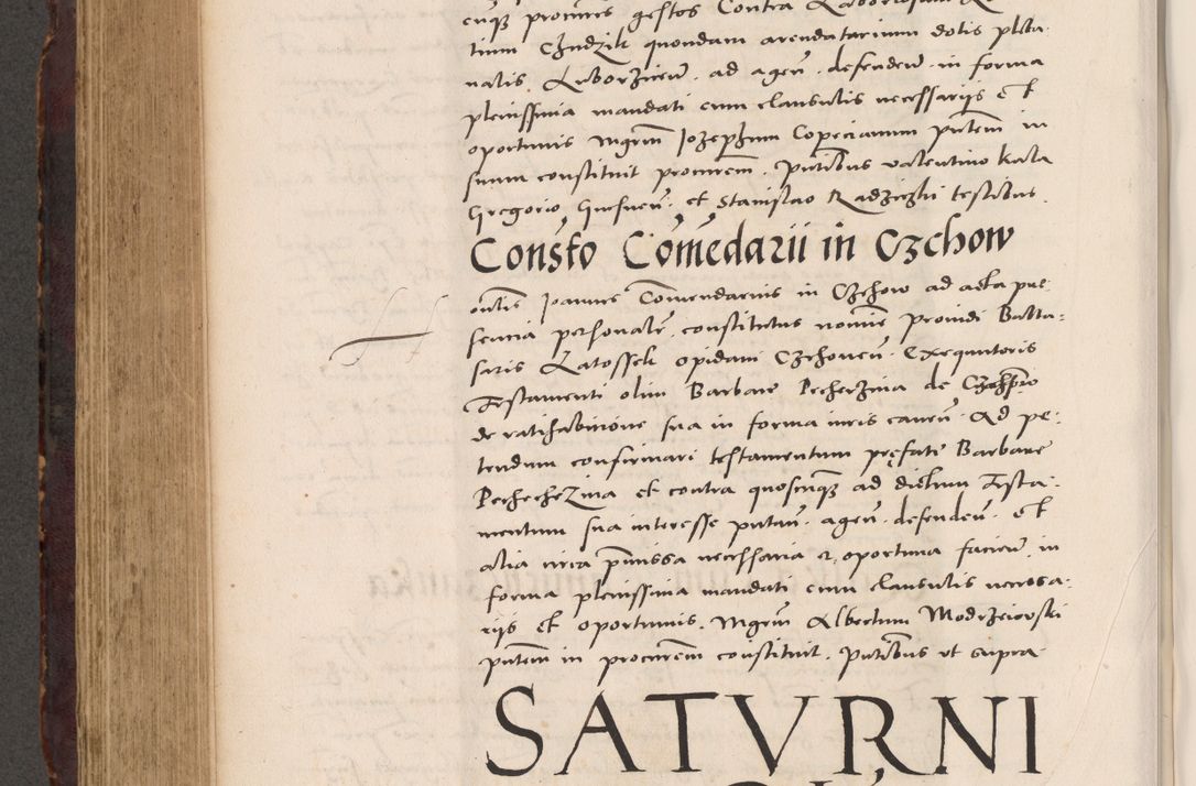 Zdjęcie nr 574 dla obiektu archiwalnego: Acta actorum causarum, sentenciarum tam diffinitivarum quam interloquutoriarum, decretorum, obligationum, quietationum et constitucionum procuratorum coram reverendo domino Bartholomeo Ganthkowski cancellario Gnesnensi, archidiacono et reverendissimi in Christo patris domini Andree Dei gratia episcopi Cracoviensis vicario in spiritualibus generali Cracoviensi ad annum Domini millesimum quingentesimum quingentesimum secundum, cuius indictio decima, pontificatus Julii pape tercii, annus tercius, foeliciter continuantur.