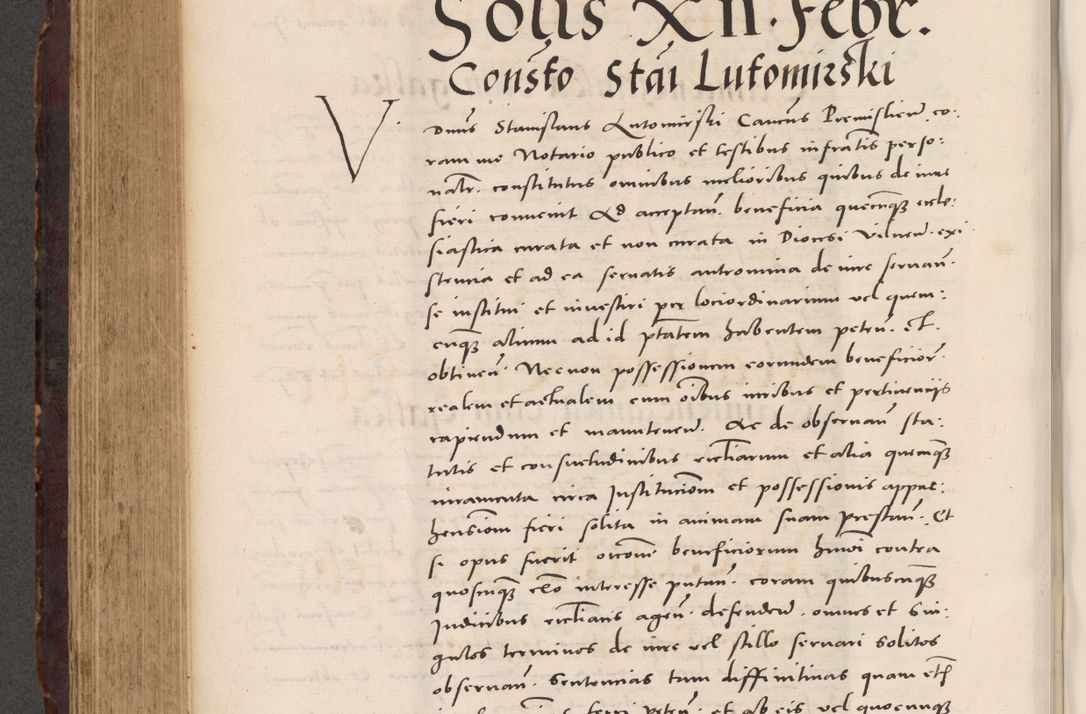 Zdjęcie nr 566 dla obiektu archiwalnego: Acta actorum causarum, sentenciarum tam diffinitivarum quam interloquutoriarum, decretorum, obligationum, quietationum et constitucionum procuratorum coram reverendo domino Bartholomeo Ganthkowski cancellario Gnesnensi, archidiacono et reverendissimi in Christo patris domini Andree Dei gratia episcopi Cracoviensis vicario in spiritualibus generali Cracoviensi ad annum Domini millesimum quingentesimum quingentesimum secundum, cuius indictio decima, pontificatus Julii pape tercii, annus tercius, foeliciter continuantur.
