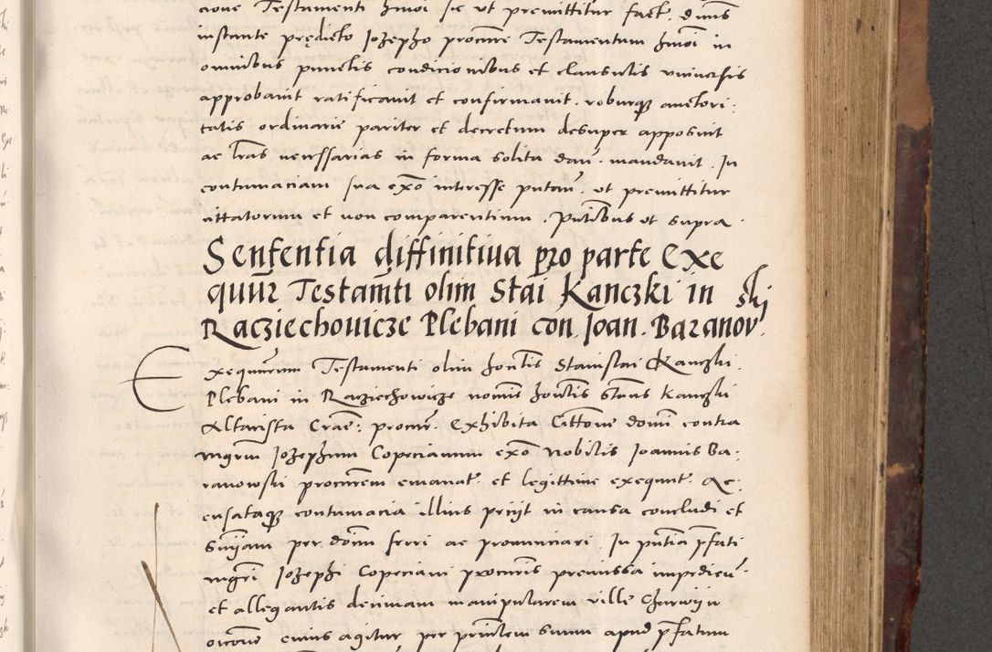 Zdjęcie nr 451 dla obiektu archiwalnego: Acta actorum causarum, sentenciarum tam diffinitivarum quam interloquutoriarum, decretorum, obligationum, quietationum et constitucionum procuratorum coram reverendo domino Bartholomeo Ganthkowski cancellario Gnesnensi, archidiacono et reverendissimi in Christo patris domini Andree Dei gratia episcopi Cracoviensis vicario in spiritualibus generali Cracoviensi ad annum Domini millesimum quingentesimum quingentesimum secundum, cuius indictio decima, pontificatus Julii pape tercii, annus tercius, foeliciter continuantur.