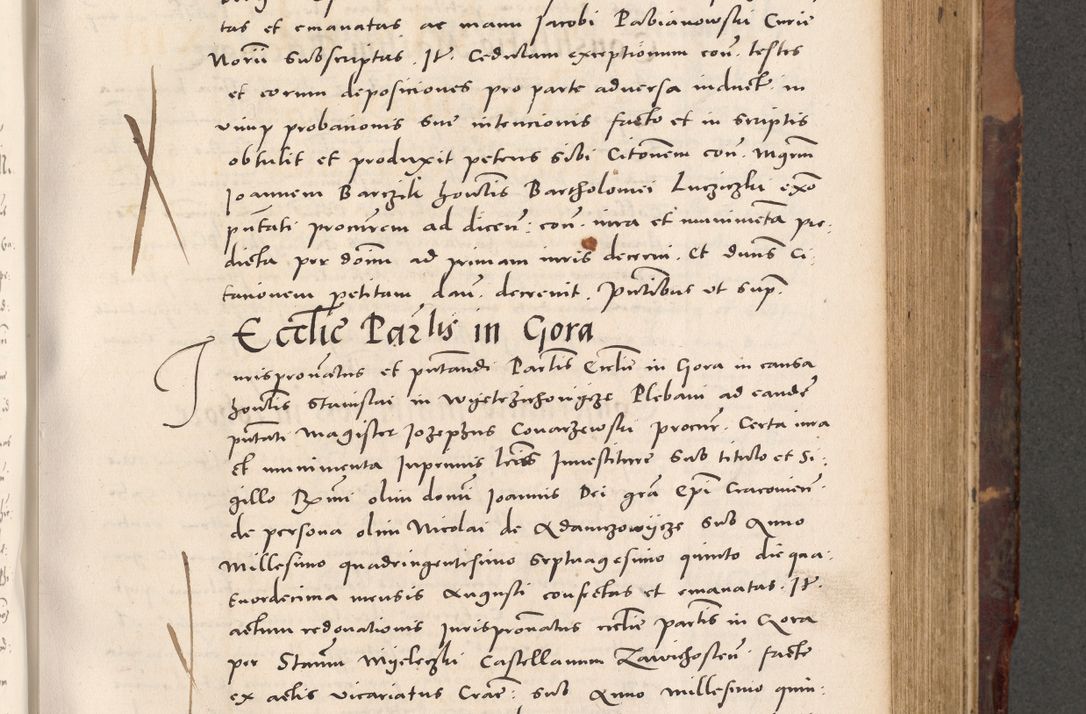 Zdjęcie nr 435 dla obiektu archiwalnego: Acta actorum causarum, sentenciarum tam diffinitivarum quam interloquutoriarum, decretorum, obligationum, quietationum et constitucionum procuratorum coram reverendo domino Bartholomeo Ganthkowski cancellario Gnesnensi, archidiacono et reverendissimi in Christo patris domini Andree Dei gratia episcopi Cracoviensis vicario in spiritualibus generali Cracoviensi ad annum Domini millesimum quingentesimum quingentesimum secundum, cuius indictio decima, pontificatus Julii pape tercii, annus tercius, foeliciter continuantur.