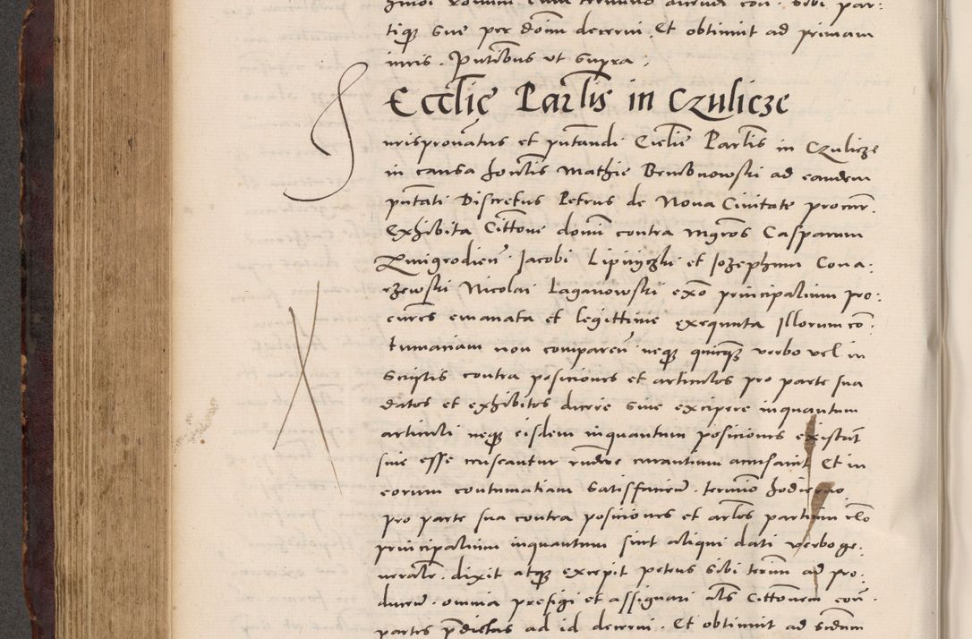 Zdjęcie nr 424 dla obiektu archiwalnego: Acta actorum causarum, sentenciarum tam diffinitivarum quam interloquutoriarum, decretorum, obligationum, quietationum et constitucionum procuratorum coram reverendo domino Bartholomeo Ganthkowski cancellario Gnesnensi, archidiacono et reverendissimi in Christo patris domini Andree Dei gratia episcopi Cracoviensis vicario in spiritualibus generali Cracoviensi ad annum Domini millesimum quingentesimum quingentesimum secundum, cuius indictio decima, pontificatus Julii pape tercii, annus tercius, foeliciter continuantur.