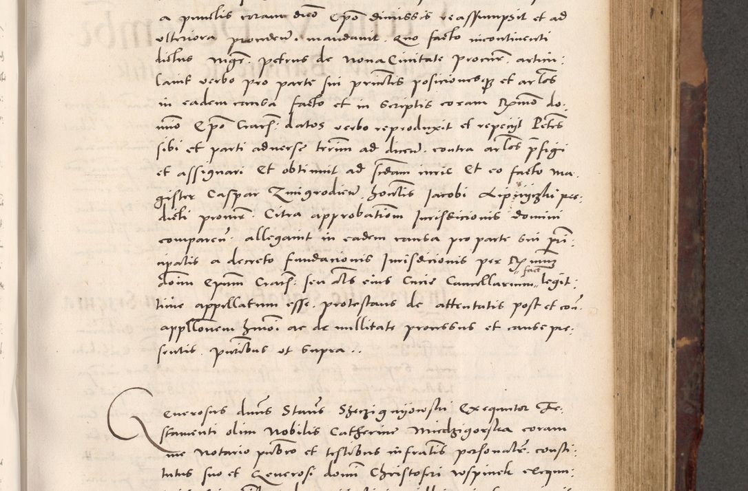 Zdjęcie nr 417 dla obiektu archiwalnego: Acta actorum causarum, sentenciarum tam diffinitivarum quam interloquutoriarum, decretorum, obligationum, quietationum et constitucionum procuratorum coram reverendo domino Bartholomeo Ganthkowski cancellario Gnesnensi, archidiacono et reverendissimi in Christo patris domini Andree Dei gratia episcopi Cracoviensis vicario in spiritualibus generali Cracoviensi ad annum Domini millesimum quingentesimum quingentesimum secundum, cuius indictio decima, pontificatus Julii pape tercii, annus tercius, foeliciter continuantur.