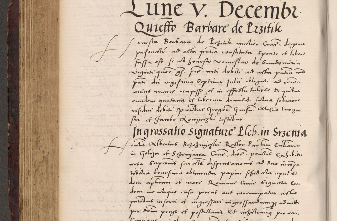 Zdjęcie nr 418 dla obiektu archiwalnego: Acta actorum causarum, sentenciarum tam diffinitivarum quam interloquutoriarum, decretorum, obligationum, quietationum et constitucionum procuratorum coram reverendo domino Bartholomeo Ganthkowski cancellario Gnesnensi, archidiacono et reverendissimi in Christo patris domini Andree Dei gratia episcopi Cracoviensis vicario in spiritualibus generali Cracoviensi ad annum Domini millesimum quingentesimum quingentesimum secundum, cuius indictio decima, pontificatus Julii pape tercii, annus tercius, foeliciter continuantur.