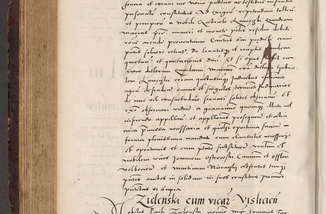 Zdjęcie nr 414 dla obiektu archiwalnego: Acta actorum causarum, sentenciarum tam diffinitivarum quam interloquutoriarum, decretorum, obligationum, quietationum et constitucionum procuratorum coram reverendo domino Bartholomeo Ganthkowski cancellario Gnesnensi, archidiacono et reverendissimi in Christo patris domini Andree Dei gratia episcopi Cracoviensis vicario in spiritualibus generali Cracoviensi ad annum Domini millesimum quingentesimum quingentesimum secundum, cuius indictio decima, pontificatus Julii pape tercii, annus tercius, foeliciter continuantur.