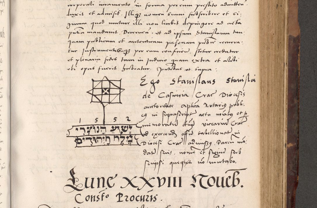 Zdjęcie nr 405 dla obiektu archiwalnego: Acta actorum causarum, sentenciarum tam diffinitivarum quam interloquutoriarum, decretorum, obligationum, quietationum et constitucionum procuratorum coram reverendo domino Bartholomeo Ganthkowski cancellario Gnesnensi, archidiacono et reverendissimi in Christo patris domini Andree Dei gratia episcopi Cracoviensis vicario in spiritualibus generali Cracoviensi ad annum Domini millesimum quingentesimum quingentesimum secundum, cuius indictio decima, pontificatus Julii pape tercii, annus tercius, foeliciter continuantur.