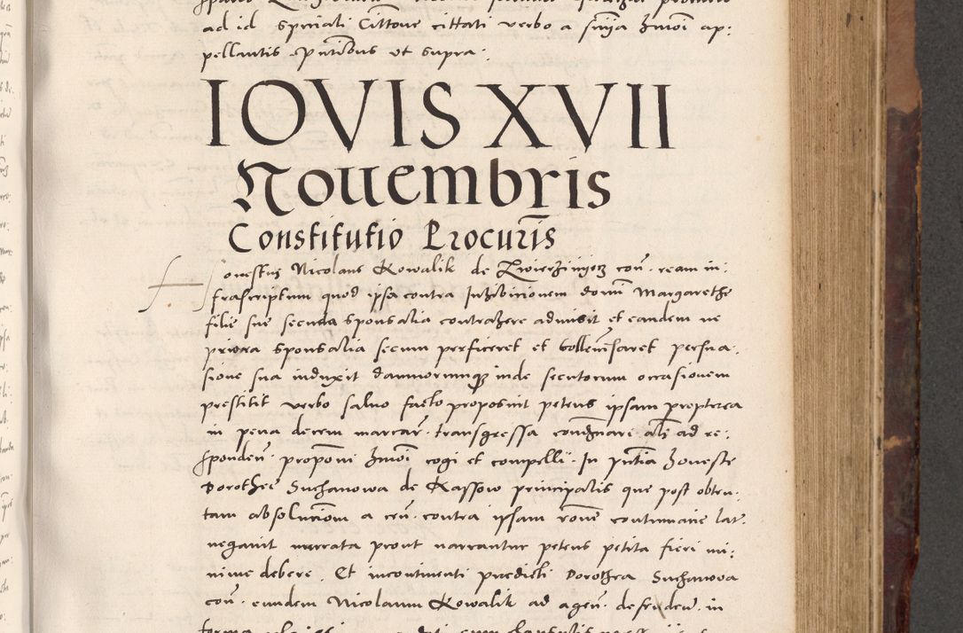 Zdjęcie nr 391 dla obiektu archiwalnego: Acta actorum causarum, sentenciarum tam diffinitivarum quam interloquutoriarum, decretorum, obligationum, quietationum et constitucionum procuratorum coram reverendo domino Bartholomeo Ganthkowski cancellario Gnesnensi, archidiacono et reverendissimi in Christo patris domini Andree Dei gratia episcopi Cracoviensis vicario in spiritualibus generali Cracoviensi ad annum Domini millesimum quingentesimum quingentesimum secundum, cuius indictio decima, pontificatus Julii pape tercii, annus tercius, foeliciter continuantur.