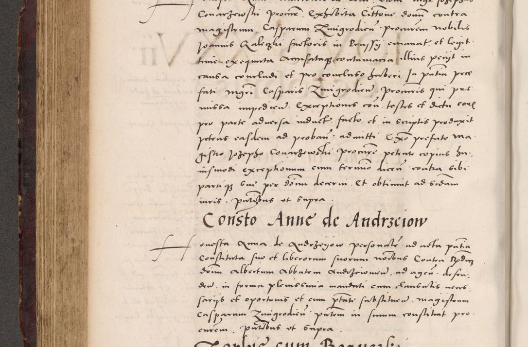 Zdjęcie nr 366 dla obiektu archiwalnego: Acta actorum causarum, sentenciarum tam diffinitivarum quam interloquutoriarum, decretorum, obligationum, quietationum et constitucionum procuratorum coram reverendo domino Bartholomeo Ganthkowski cancellario Gnesnensi, archidiacono et reverendissimi in Christo patris domini Andree Dei gratia episcopi Cracoviensis vicario in spiritualibus generali Cracoviensi ad annum Domini millesimum quingentesimum quingentesimum secundum, cuius indictio decima, pontificatus Julii pape tercii, annus tercius, foeliciter continuantur.