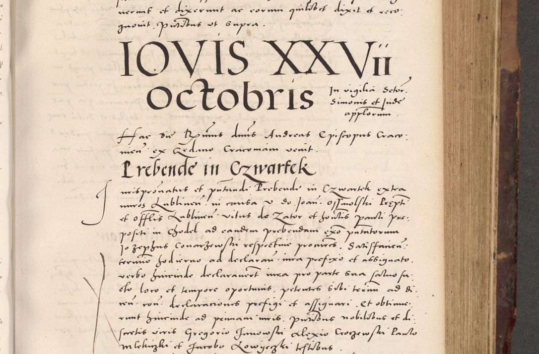 Zdjęcie nr 365 dla obiektu archiwalnego: Acta actorum causarum, sentenciarum tam diffinitivarum quam interloquutoriarum, decretorum, obligationum, quietationum et constitucionum procuratorum coram reverendo domino Bartholomeo Ganthkowski cancellario Gnesnensi, archidiacono et reverendissimi in Christo patris domini Andree Dei gratia episcopi Cracoviensis vicario in spiritualibus generali Cracoviensi ad annum Domini millesimum quingentesimum quingentesimum secundum, cuius indictio decima, pontificatus Julii pape tercii, annus tercius, foeliciter continuantur.