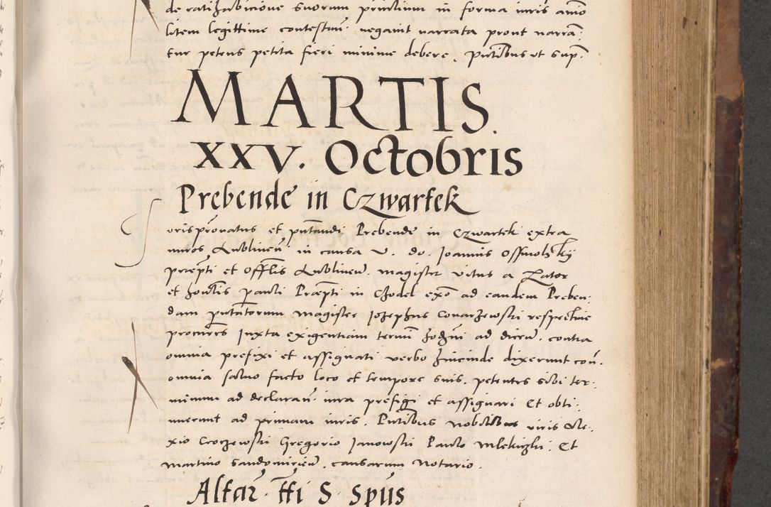 Zdjęcie nr 361 dla obiektu archiwalnego: Acta actorum causarum, sentenciarum tam diffinitivarum quam interloquutoriarum, decretorum, obligationum, quietationum et constitucionum procuratorum coram reverendo domino Bartholomeo Ganthkowski cancellario Gnesnensi, archidiacono et reverendissimi in Christo patris domini Andree Dei gratia episcopi Cracoviensis vicario in spiritualibus generali Cracoviensi ad annum Domini millesimum quingentesimum quingentesimum secundum, cuius indictio decima, pontificatus Julii pape tercii, annus tercius, foeliciter continuantur.