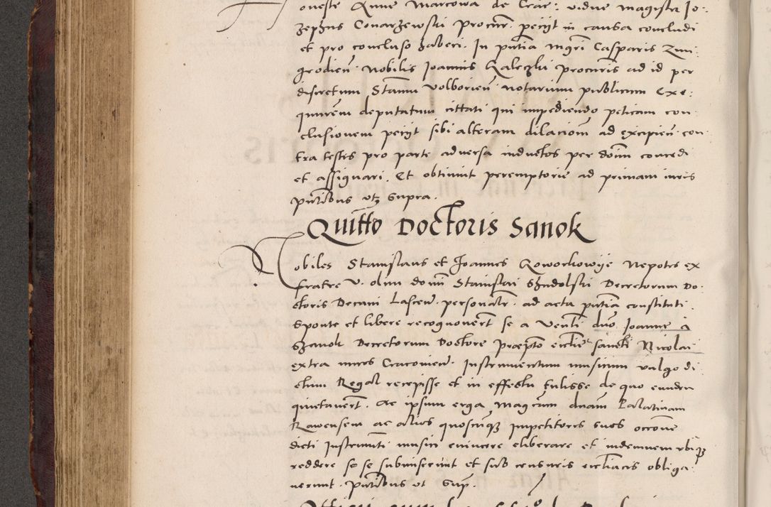 Zdjęcie nr 362 dla obiektu archiwalnego: Acta actorum causarum, sentenciarum tam diffinitivarum quam interloquutoriarum, decretorum, obligationum, quietationum et constitucionum procuratorum coram reverendo domino Bartholomeo Ganthkowski cancellario Gnesnensi, archidiacono et reverendissimi in Christo patris domini Andree Dei gratia episcopi Cracoviensis vicario in spiritualibus generali Cracoviensi ad annum Domini millesimum quingentesimum quingentesimum secundum, cuius indictio decima, pontificatus Julii pape tercii, annus tercius, foeliciter continuantur.