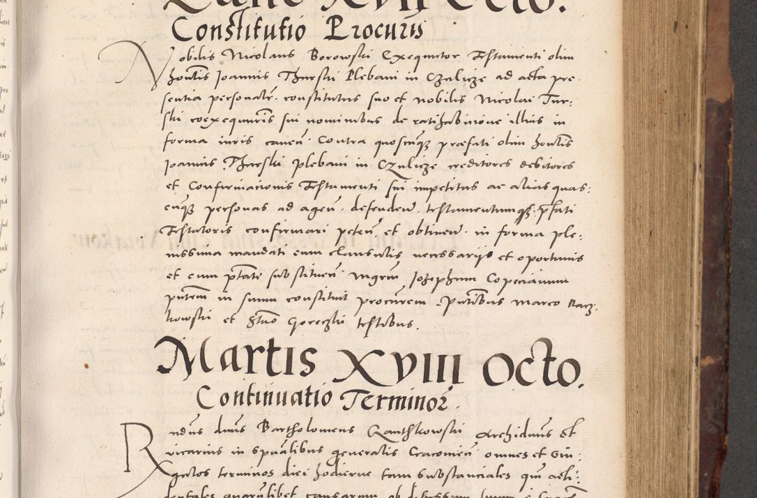 Zdjęcie nr 353 dla obiektu archiwalnego: Acta actorum causarum, sentenciarum tam diffinitivarum quam interloquutoriarum, decretorum, obligationum, quietationum et constitucionum procuratorum coram reverendo domino Bartholomeo Ganthkowski cancellario Gnesnensi, archidiacono et reverendissimi in Christo patris domini Andree Dei gratia episcopi Cracoviensis vicario in spiritualibus generali Cracoviensi ad annum Domini millesimum quingentesimum quingentesimum secundum, cuius indictio decima, pontificatus Julii pape tercii, annus tercius, foeliciter continuantur.