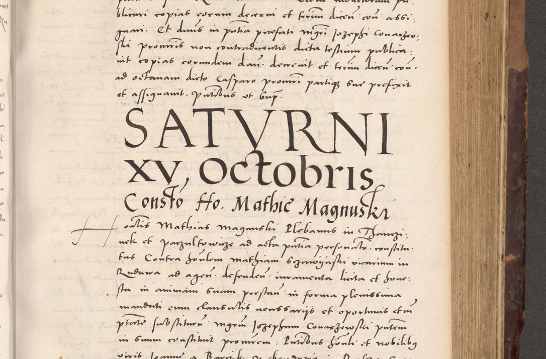 Zdjęcie nr 349 dla obiektu archiwalnego: Acta actorum causarum, sentenciarum tam diffinitivarum quam interloquutoriarum, decretorum, obligationum, quietationum et constitucionum procuratorum coram reverendo domino Bartholomeo Ganthkowski cancellario Gnesnensi, archidiacono et reverendissimi in Christo patris domini Andree Dei gratia episcopi Cracoviensis vicario in spiritualibus generali Cracoviensi ad annum Domini millesimum quingentesimum quingentesimum secundum, cuius indictio decima, pontificatus Julii pape tercii, annus tercius, foeliciter continuantur.