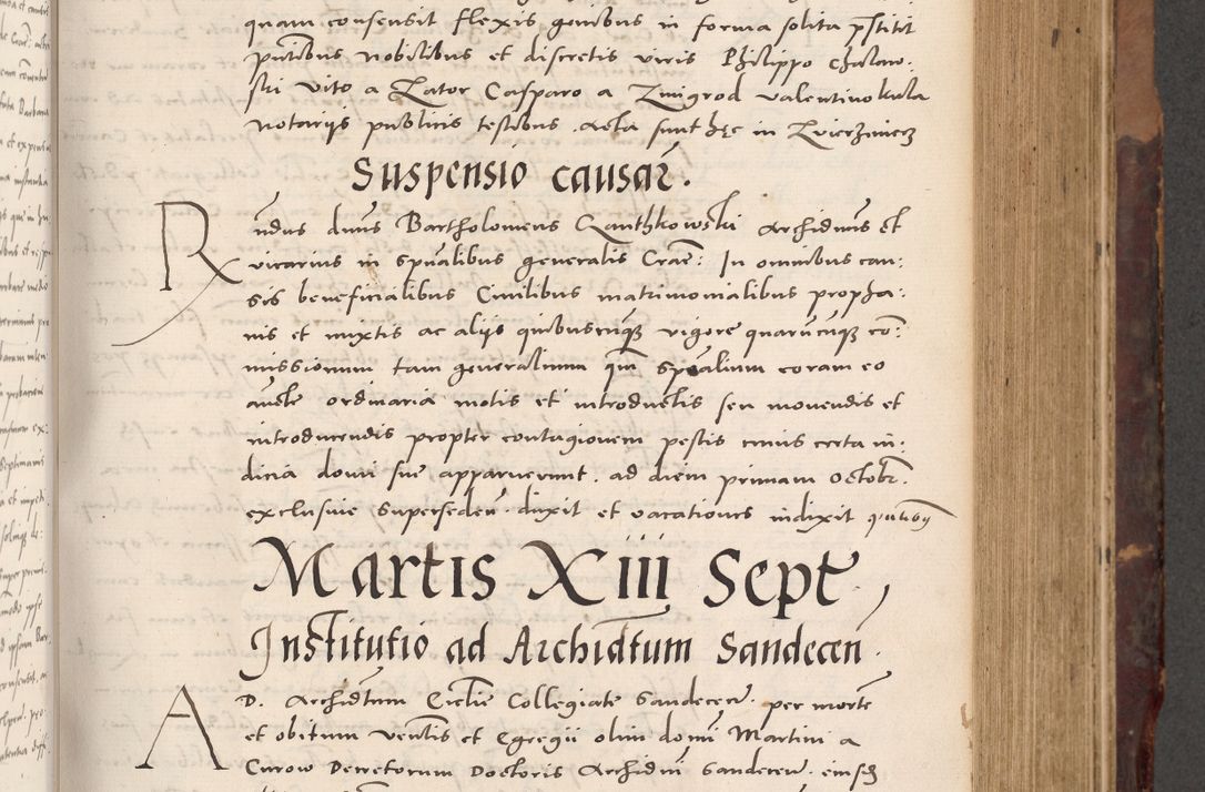 Zdjęcie nr 329 dla obiektu archiwalnego: Acta actorum causarum, sentenciarum tam diffinitivarum quam interloquutoriarum, decretorum, obligationum, quietationum et constitucionum procuratorum coram reverendo domino Bartholomeo Ganthkowski cancellario Gnesnensi, archidiacono et reverendissimi in Christo patris domini Andree Dei gratia episcopi Cracoviensis vicario in spiritualibus generali Cracoviensi ad annum Domini millesimum quingentesimum quingentesimum secundum, cuius indictio decima, pontificatus Julii pape tercii, annus tercius, foeliciter continuantur.