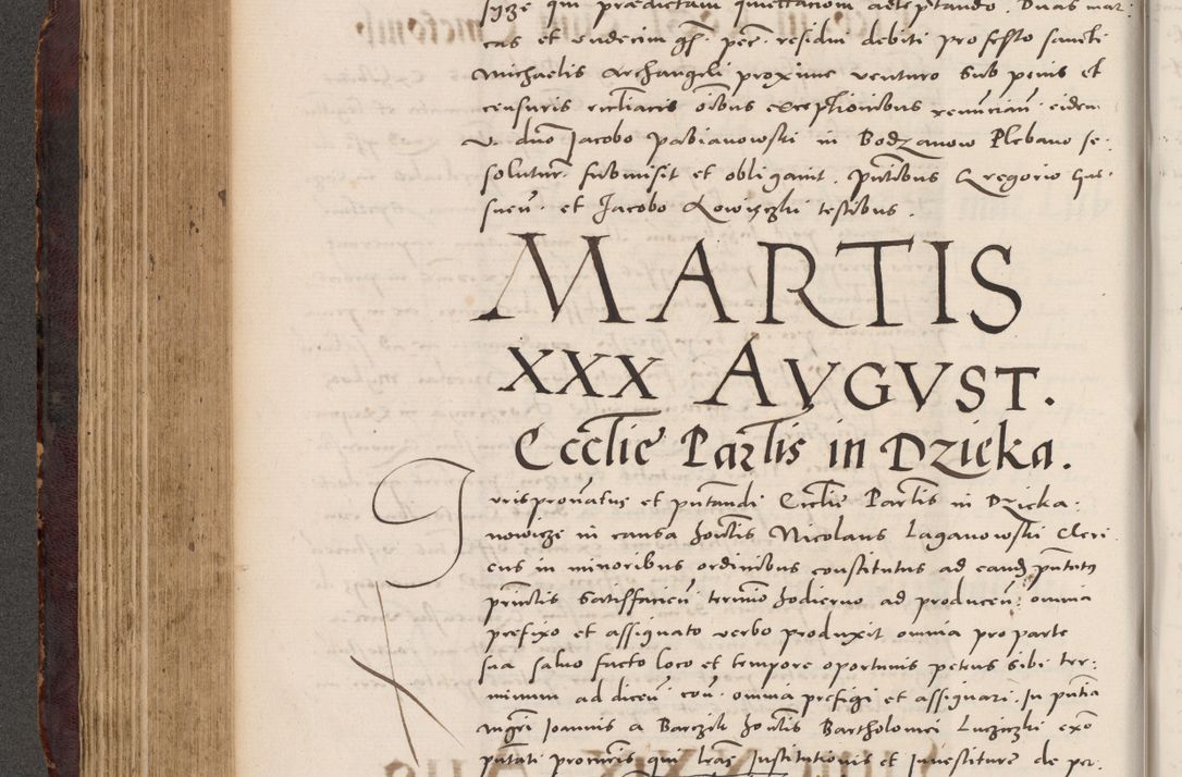 Zdjęcie nr 308 dla obiektu archiwalnego: Acta actorum causarum, sentenciarum tam diffinitivarum quam interloquutoriarum, decretorum, obligationum, quietationum et constitucionum procuratorum coram reverendo domino Bartholomeo Ganthkowski cancellario Gnesnensi, archidiacono et reverendissimi in Christo patris domini Andree Dei gratia episcopi Cracoviensis vicario in spiritualibus generali Cracoviensi ad annum Domini millesimum quingentesimum quingentesimum secundum, cuius indictio decima, pontificatus Julii pape tercii, annus tercius, foeliciter continuantur.